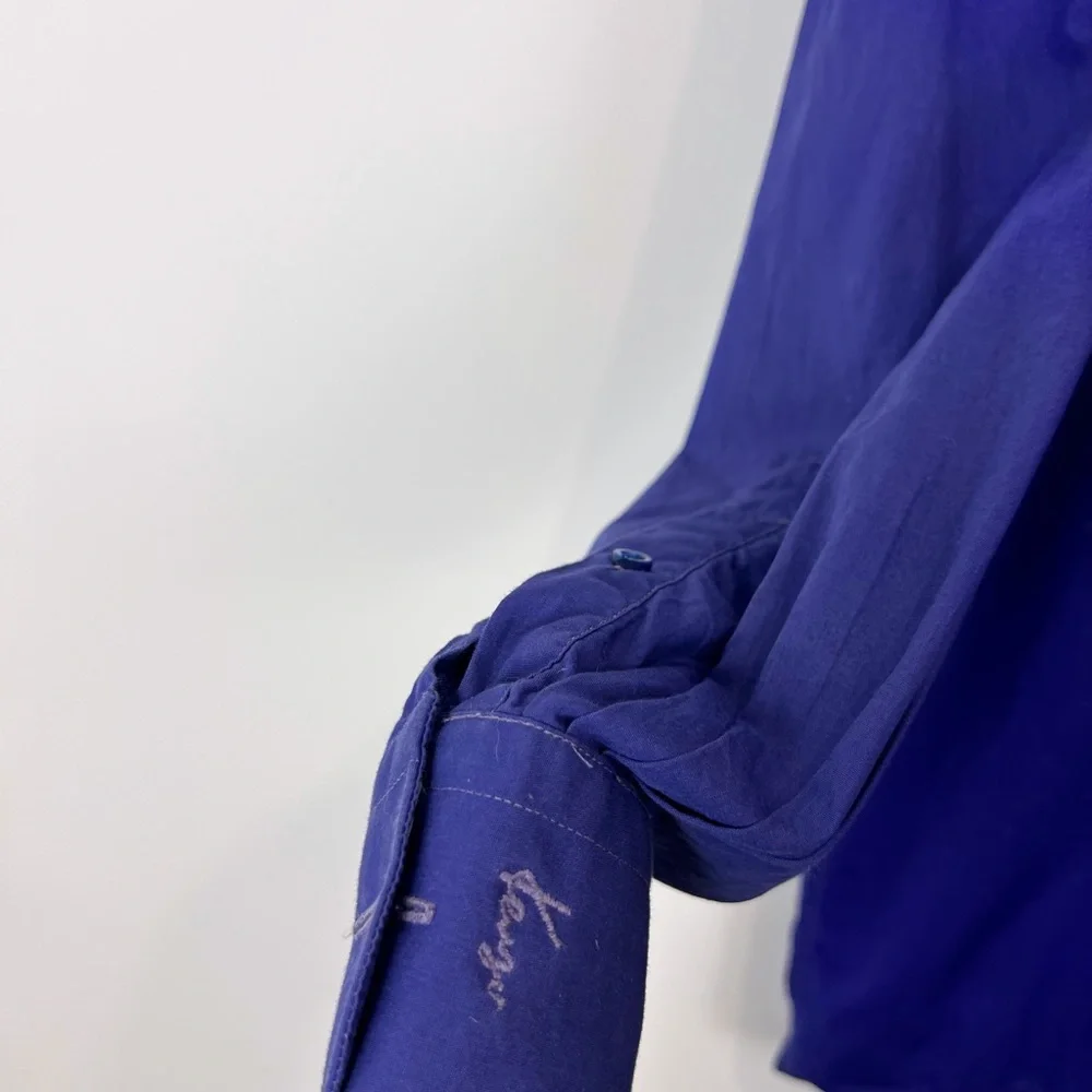 Kenzo Homme Vintage Y2K Purple Cotton Embroidered Logo Classic Shirt UK L - Picture 6 of 14